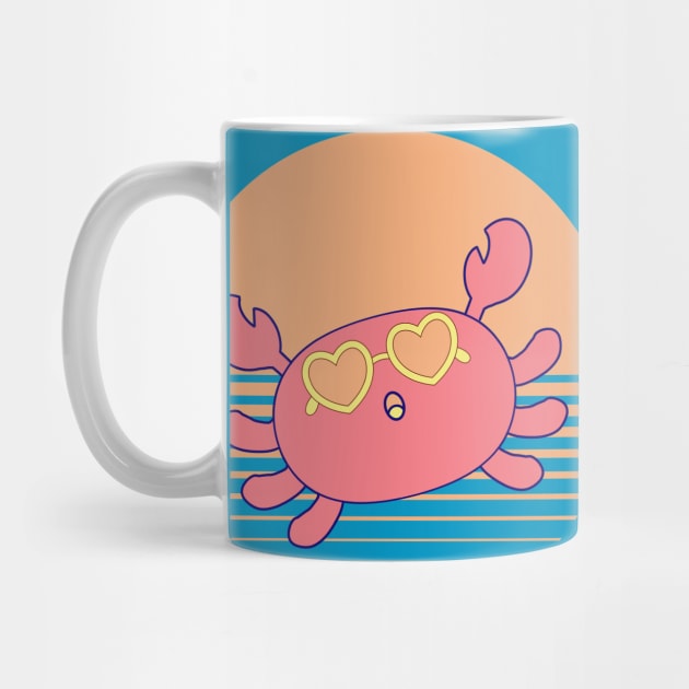 Oh Crab in the Sun - Kawaii Cute, Funny Pun Summer Gift, Oh Crap by vystudio